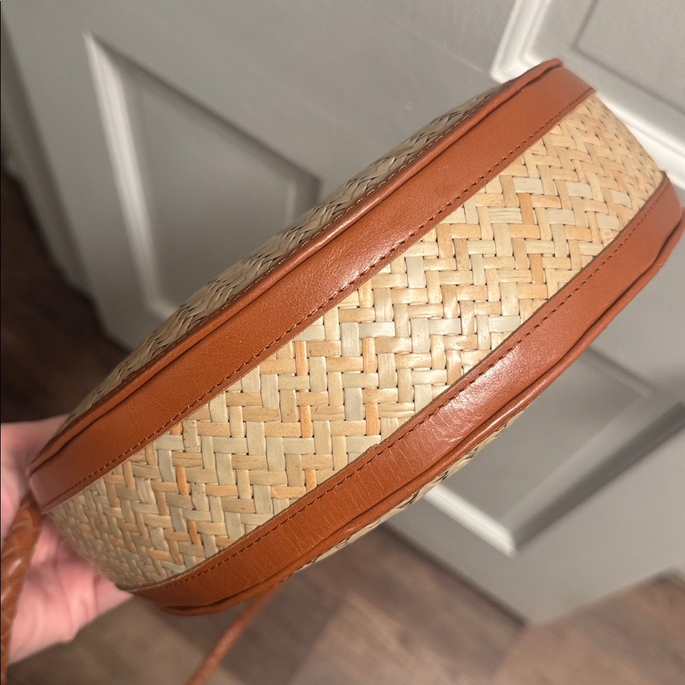 Bembien Kora Rattan Woven Tan and Brown Handbag - Picture 3 of 3